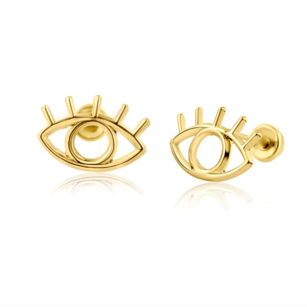 14k Gold Eye Studs